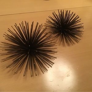 MCM Brass Black Gold Metal Spike Urchin Pom Pom Starburst Atomic C Jere Style 2